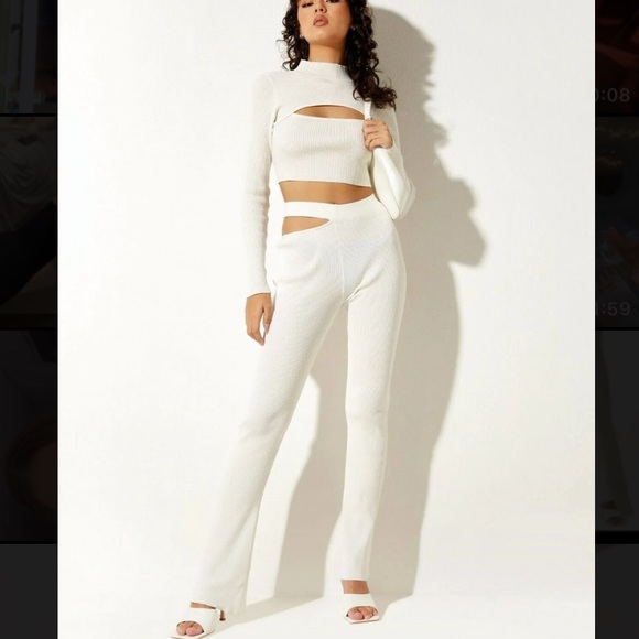 NWT Motel Rocks White Kharisma Trousers - Picture 1 of 7